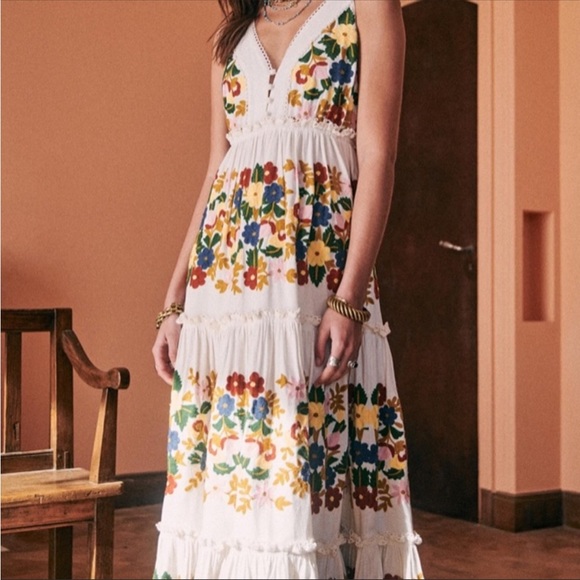 NWT Sezane Reetika Dress multicolor floral 38 / 6 - Picture 2 of 9